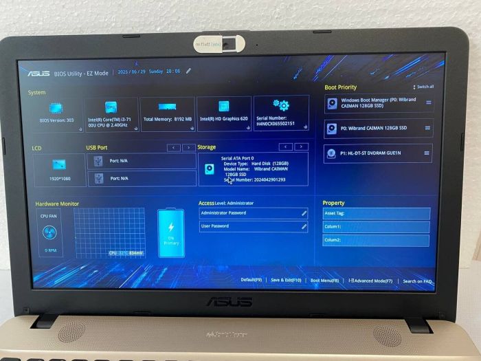 Ноутбук Б-клас Asus R541U / 15.6" (1920x1080) TN / Intel Core i3-7100U (2 (4) ядра по 2.4 GHz) / 8 GB DDR4 / 128 GB SSD / Intel HD Graphics 620 / WebCam / DVD-ROM б/в - зображення 9