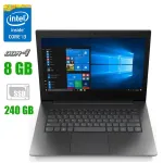 Ноутбук Lenovo V130-14IKB / 14'' (1920x1080) TN / Intel Core i3-7020U (2 (4) ядра по 2.3 GHz) / 8 GB DDR4 / 240 GB SSD / Intel HD Graphics 620 / WebCam / Windows 10 Pro б/в