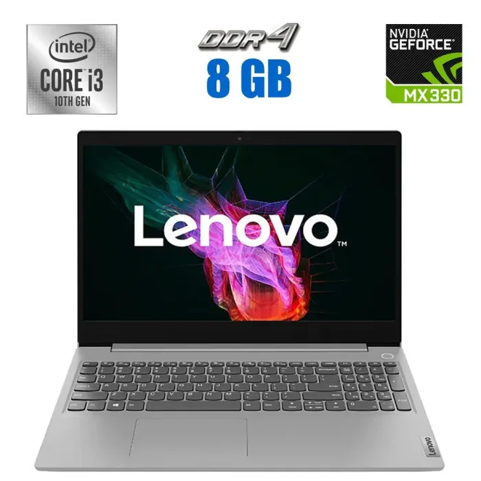 Ігровий ноутбук Lenovo IdeaPad / 15.6" TN / Intel Core i3-1005G1 (2(4) ядра по 1.2-3.4GHz) / 8GB DDR4 / 256GB SSD / GeForce MX330, 2GB GDDR5, 64bit / WebCam / АКБ NEW б/в - зображення 1