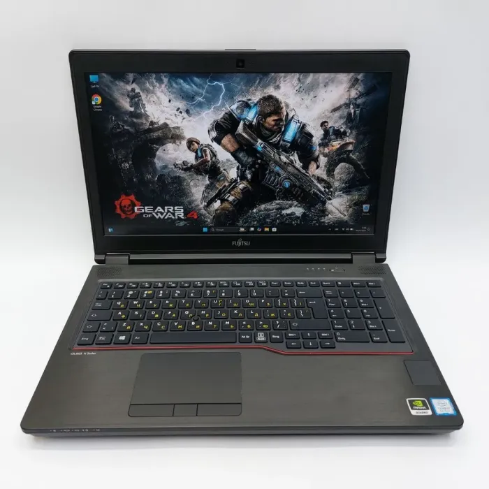 Мобільна робоча станція Fujitsu Celsius H780 / 15.6" (1920x1080) IPS / Intel Core i7-8750H (6 (12) ядер по 2.2 - 4.1 GHz) / 32 GB DDR4 / 512 GB SSD / nVidia Quadro P600, 4 GB GDDR5, 128-bit / WebCam / Windows 11 Pro б/в - зображення 2