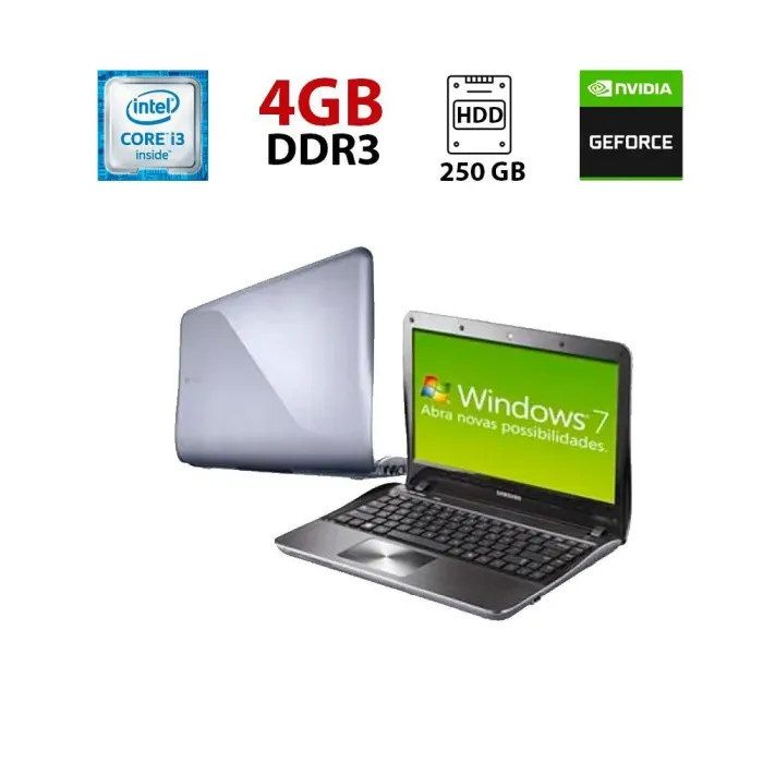 Ноутбук Samsung SF310 / 15.6" (1366x768) TN / Intel Core i3-370M (2 (4) ядра по 2.4 GHz) / 4 GB DDR3 / 250 GB HDD / nVidia GeForce 310M, 512 MB GDDR3, 64-bit / WebCam б/в - зображення 1