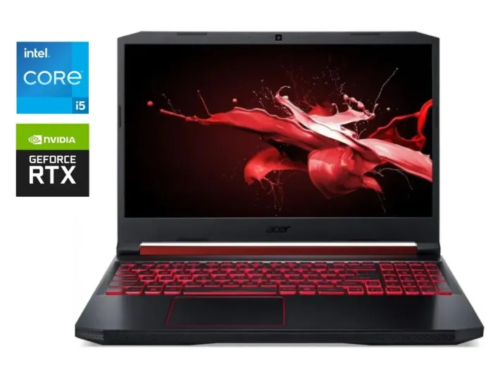 Ігровий ноутбук Б-клас Acer Nitro 5 AN515-55 / 15.6" (1920x1080) IPS / Intel Core i5-11400H (6 (12) ядер по 2.7 - 4.5 GHz) / 16 GB DDR4 / 512 GB SSD NVMe / nVidia GeForce RTX 3050 Ti, 4 GB GDDR6, 128-bit / WebCam б/в - зображення 1