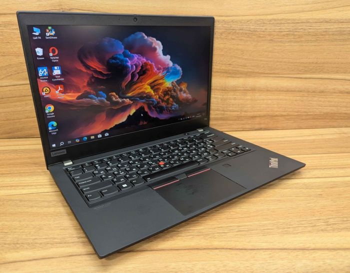 Ультрабук Lenovo ThinkPad T14 Gen 1 / 14" (1920x1080) IPS / Intel Core i7-10510U (4 (8) ядра по 1.8 - 4.9 GHz) / 16 GB DDR4 / 256 GB SSD / Intel UHD Graphics / WebCam / TouchID / Windows 10 б/в - зображення 4