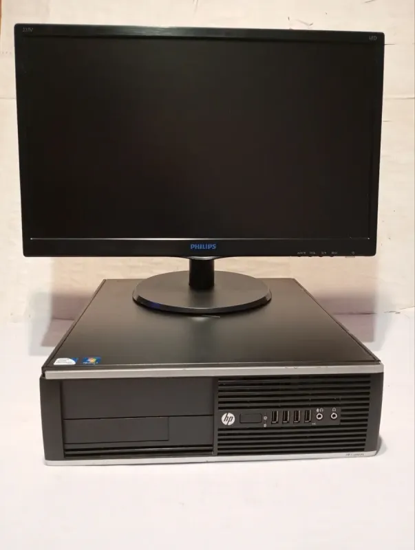 Комплект ПК: HP Compaq Pro 6300 SFF / Intel Core i5-3470 (4 ядра по 3.2 - 3.6 GHz) / 8 GB DDR3 / 500 GB HDD / Intel HD Graphics 2500 + Монітор Philips 223V5L / 22" (1920x1080) TN / 1x VGA / VESA 100x100 б/в - зображення 2