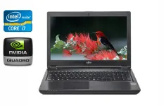 Мобільна робоча станція Б-клас Fujitsu Celsius H780 / 15.6" (1920x1080) IPS / Intel Core i7-8750H (6 (12) ядер по 2.2 - 4.1 GHz) / 32 GB DDR4 / 512 GB SSD / nVidia Quadro P600, 4 GB GDDR5, 128-bit / 4G / USB Type-C / Windows 10 б/в