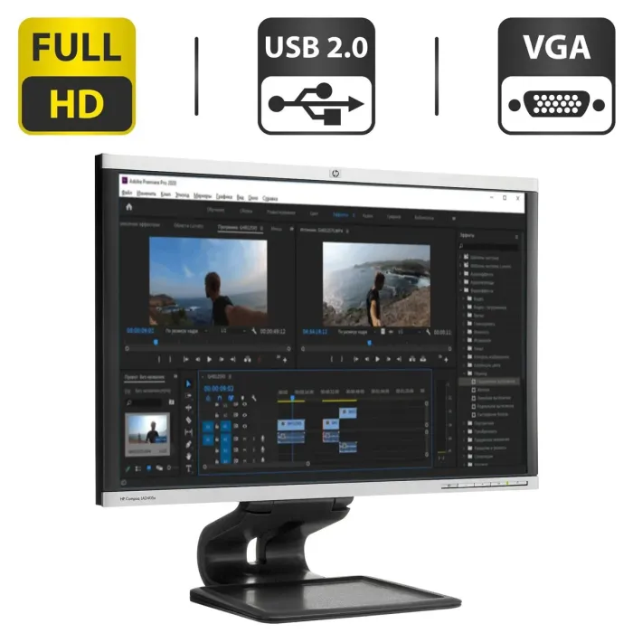 Монітор HP Compaq LA2405x B-Class / 24" (1920x1200) TN / VGA, DVI, USB 2.0 / VESA 100x100 б/в - зображення 1