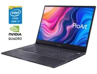 Мобільна робоча станція Б-клас Asus ProArt StudioBook Pro 17 W700G / 17.3" (1920x1200) IPS / Intel Core i7-9750H (6 (12) ядер по 2.6 - 4.5 GHz) / 16 GB DDR4 / 512 GB SSD NVMe / nVidia Quadro RTX 3000 Max-Q, 6 GB DDR6, 192-bit / WebCam б/в