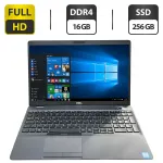 Ноутбук Dell Latitude 5500 / 15.6" (1920x1080) IPS / Intel Core i5-8265U (4 (8) ядра по 1.6 - 3.9 GHz) / 16 GB DDR4 / 256 GB SSD / Intel UHD Graphics / WebCam б/в
