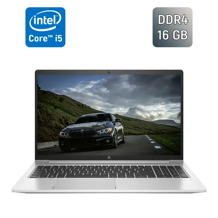 Ультрабук HP ProBook 450 G8 / 15.6" (1920x1080) IPS / Intel Core i5-1135G7 (4 (8) ядра по 2.4 - 4.2 GHz) / 16 GB DDR4 / 256 GB SSD / Intel Iris Xe Graphics / WebCam / TouchID б/в - изображение 1