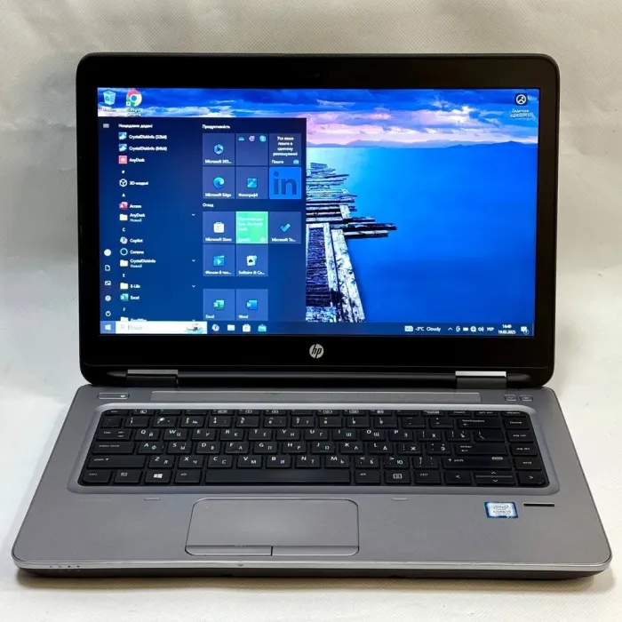 Ноутбук Б-клас HP ProBook 640 G3 / 14" (1366x768) TN / Intel Core i5-7200U (2 (4) ядра по 2.5 - 3.1 GHz) / 8 GB DDR4 / 240 GB SSD / Intel HD Graphics 620 / WebCam / Windows 10 Pro б/в - зображення 2