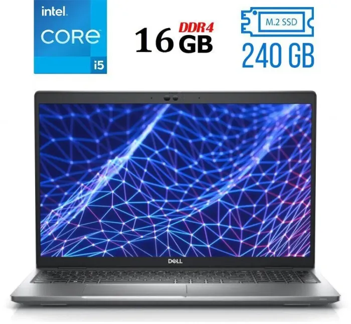 Ноутбук Б-клас Dell Latitude 5530 / 15.6" (1920x1080) IPS / Intel Core i5-1235U (10 (12) ядер по 1.3 - 4.4 GHz) / 16 GB DDR4 / 240 GB SSD M.2 / Intel Iris Xe Graphics / USB 3.2 / HDMI / Windows 10 б/в - зображення 1