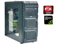 Ігровий ПК QUBE QB646 Tower / AMD FX-8300 (8 ядер по 3.3 - 4.2 GHz) / 8 GB DDR3 / 128 GB SSD + 500 GB HDD / nVidia GeForce GTX 1050 Ti, 4 GB GDDR5, 128-bit / DVD-ROM / 750W / Win 10 б/в