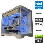 Збірка під замовлення: ігровий ПК GameMax Hype-M White Tower / Intel Core i7-14700F (20 (28) ядер по 1.5 - 5.4 GHz) / 32 GB DDR5 / 1000 GB SSD M.2 / nVidia GeForce RTX 5070, 12 GB GDDR7, 192-bit / 850W