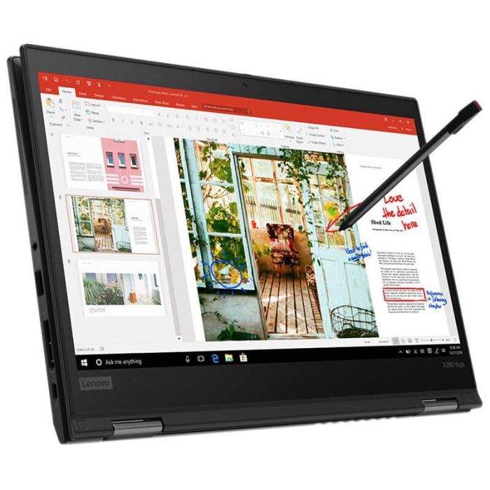 Ультрабук-трансформер Lenovo ThinkPad X390 Yoga / 13.3" (1920x1080) IPS Touch / Intel Core i7-8550U (4 (8) ядра по 1.8 - 4.0 GHz) / 8 GB DDR4 / 240 GB SSD / Intel UHD Graphics / WebCam / 4G б/в - зображення 4