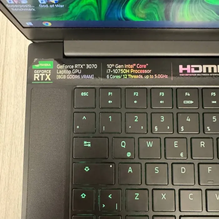 Ігровий ноутбук Razer Blade 15 RZ09-0369 / 15.6" (1920x1080) IPS / Intel Core i7-10750H (6 (12) ядер по 2.6 - 5.0 GHz) / 16 GB DDR4 / 512 GB SSD NVMe / nVidia GeForce RTX 3070, 6 GB GDDR6, 256-bit / WebCam б/в - зображення 8