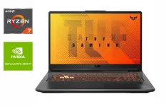 Ігровий ноутбук Asus TUF 706Q / 17.3" (1920x1080) IPS / AMD Ryzen 7 5800H (8 (16) ядер по 3.2 - 4.4 GHz) / 16 GB DDR4 / 512 GB SSD / nVidia GeForce RTX 3050 Ti, 4 GB GDDR6, 128-bit / WebCam / Windows 11 б/в