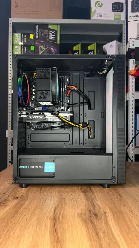 Збірка на замовлення: ігровий ПК 2E Gaming Galaxy G2055 Tower / Intel Core i5-11400F (6 (12) ядер по 2,6 - 4,4 ГГц) / 16 ГБ DDR4 / 500 ГБ SSD M.2 / nVidia GeForce RTX 3050, 8 ГБ GDDR6, 128-bit / 600 Вт б/в - зображення 6