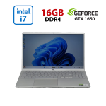 Ігровий ультрабук Б-класу Dell Inspiron 15 7501 / 15,6" (1920x1080) IPS / Intel Core i7-10750H (6 (12) ядер по 2,6 - 5,0 ГГц) / 16 ГБ DDR4 / 240 ГБ SSD / nVidia GeForce GTX 1650, 4 ГБ GDDR6, 128-біт / WebCam б/в