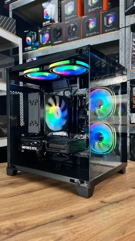Збірка під замовлення: ігровий ПК Qube Reef ARGB Black Tower / AMD Ryzen 5 5500 (6 (12) ядер по 3.6 - 4.2 GHz) / 16 GB DDR4 / 1000 GB SSD M.2 / nVidia GeForce RTX 3060, 12 GB GDDR6, 192-bit / 650W / HDMI б/в - зображення 4