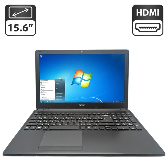 Ноутбук Acer Aspire E1-522 / 15.6" (1366x768) TN / AMD E1-2500 (2 ядра по 1.4 GHz) / 6 GB DDR3 / 500 GB HDD / AMD Radeon HD 8240 Graphics / WebCam б/в - зображення 1