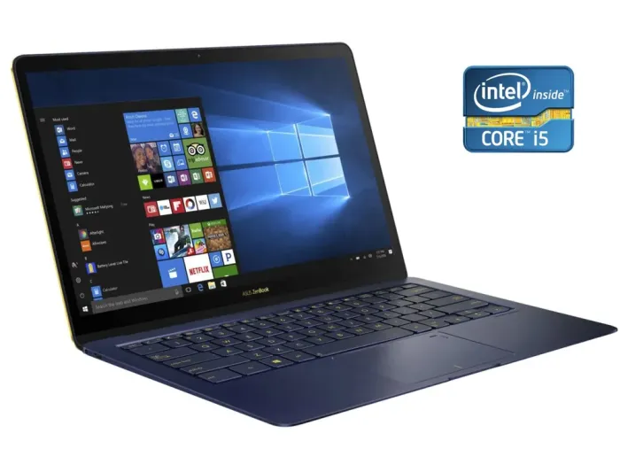Ультрабук Asus ZenBook 3 Deluxe UX490UAR / 14" (1920x1080) IPS / Intel Core i5-7200U (2 (4) ядра по 2.5 - 3.1 GHz) / 8 GB DDR4 / 512 GB SSD NVMe / Intel UHD Graphics 620 / WebCam б/в - зображення 1