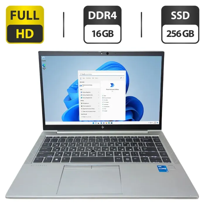 Ультрабук Б-клас HP EliteBook 840 G8 / 14" (1920x1080) TN / Intel Core i5-1135G7 (4 (8) ядра по 2.4 - 4.2 GHz) / 16 GB DDR4 / 256 GB SSD / Intel Iris Xe Graphics / WebCam б/в - зображення 1