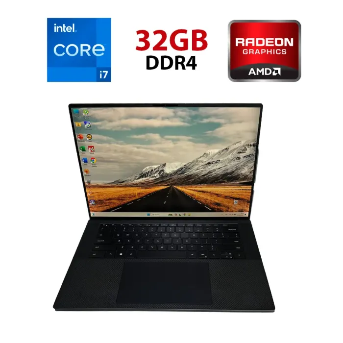 Мобільна робоча станція Б-класу Dell Precision 5550 / 15,6" (1920x1080) IPS / Intel Core i7-10750H (6 (12) ядер по 2,6 - 5,0 ГГц) / 32 ГБ DDR4 / 256 ГБ SSD + 256 ГБ SSD / nVidia Quadro T1000, 4 ГБ GDDR5, 128-біт / WebCa б/в - зображення 1