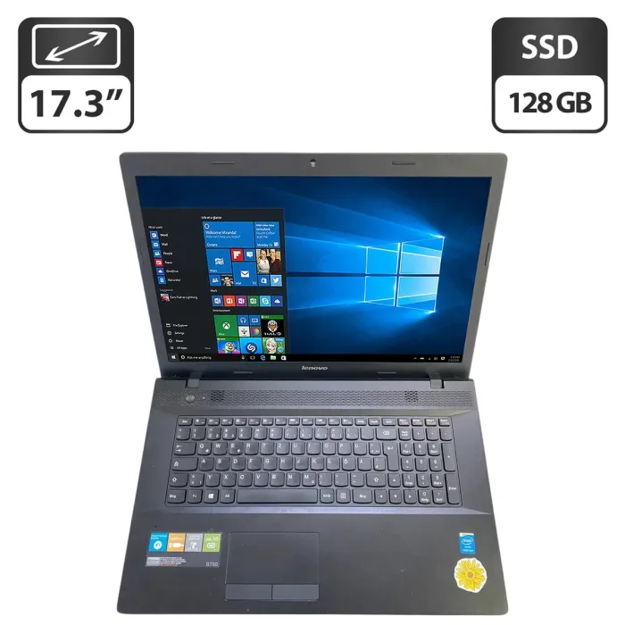 Ноутбук Lenovo G700 / 17.3" (1600x900) TN / Intel Core i5-2540M (2 (4) ядра по 2.6 - 3.3 GHz) / 8 GB DDR3 / 128 GB SSD / Intel HD Graphics 3000 / WebCam / DVD-ROM б/в - зображення 1