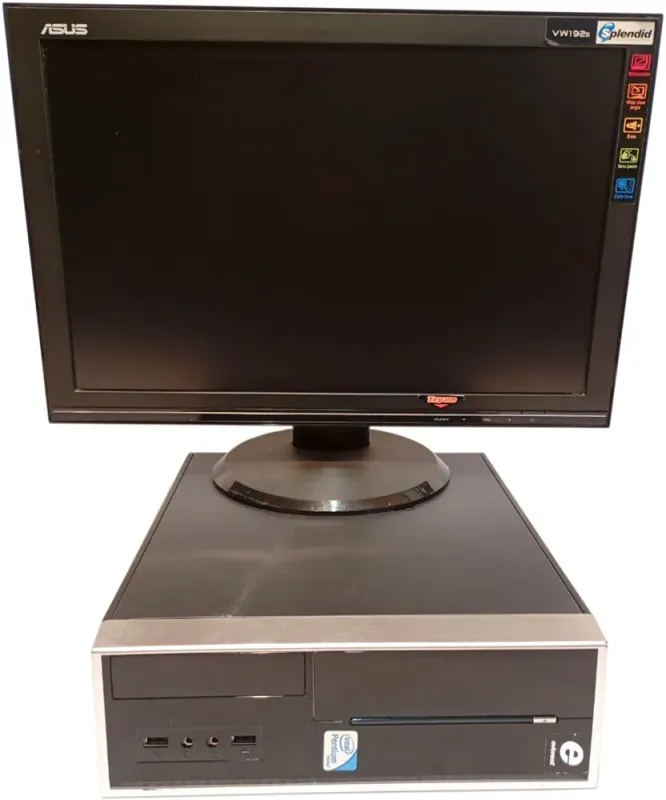 Комплект ПК Б-клас: Everest SFF / Intel Core i5-2400S (4 ядра по 2.5 - 3.3 GHz) / 8 GB DDR3 / 250 GB HDD / Intel HD Graphics 2000 / DVD-RW + Монітор Asus VW192S / 19" (1440x900) TN / 1x VGA, 1x Audio б/в - зображення 1