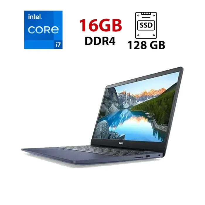 Ноутбук Dell Inspiron 5593 / 15.6" (1920x1080) IPS / Intel Core i7-1065G7 (4 (8) ядер по 1.3-3.9GHz / 16 GB DDR4 / 128 GB SSD + 1000 GB HDD / Intel Iris Plus Graphics / WebCam / Windows 11 Pro б/в - зображення 1