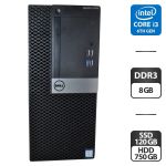 Комп'ютер Dell OptiPlex 5040 Tower / Intel Core i3-6100 (2 (4) ядра по 3,7 ГГц) / 8 ГБ DDR3 / 120 ГБ SSD + 750 ГБ HDD / Intel HD Graphics 530 б/в