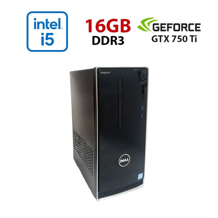Ігровий ПК Dell Inspirion 3650 / Intel Core i5-6500 (4 ядра 3,2 - 3,6 ГГц) / 16 ГБ DDR3 / 256 ГБ SSD / nVidia GeForce GTX 750 Ti, 2 ГБ GDDR5, 128-біт / Wi-Fi+Bluetooth / DVD / Win 10 Home Lic б/в - зображення 1