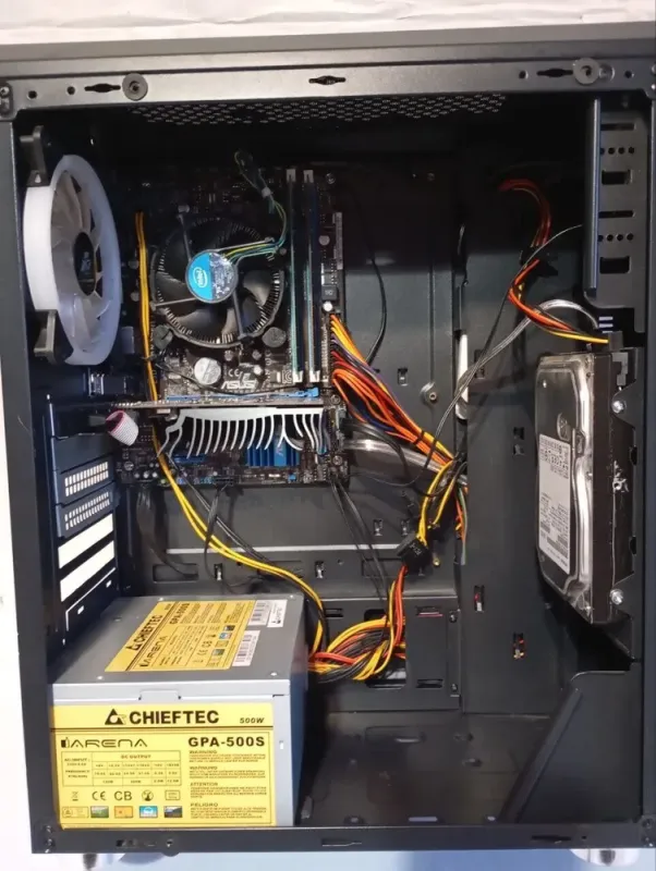 ПК Б-клас Visper Tower / Intel Core i5-3570 (4 ядра по 3.4 - 3.8 GHz) / 8 GB DDR3 / 256 GB SSD + 500 GB HDD / nVidia GeForce GT 210, 512 MB DDR3, 64-bit / 500W + Гарнитура TWS Bluetooth Bakey G11 б/в - зображення 6