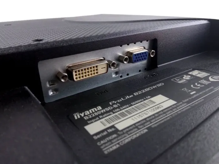 Монітор Iiyama ProLite B2283HS/22" (1920x1080) TN/VGA, HDMI, DisplayPort, Audio / Вбудовані колонки 2x 2W/VESA 100x100 + Кабель живлення б/в - зображення 4