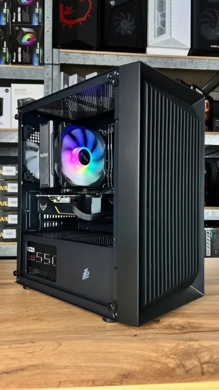 Ігровий ПК 1stPlayer BS-2-3F1-BK Tower NEW / Intel Core i3-12100F NEW (4 (8) ядер 3,3 - 4,3 ГГц) / 16 ГБ DDR4 NEW / 480 ГБ SSD NEW / nVidia GeForce GTX 1660 Ti, 6 ГБ GDDR6, 192-біт / 550 Вт NEW / HDMI б/в - зображення 2