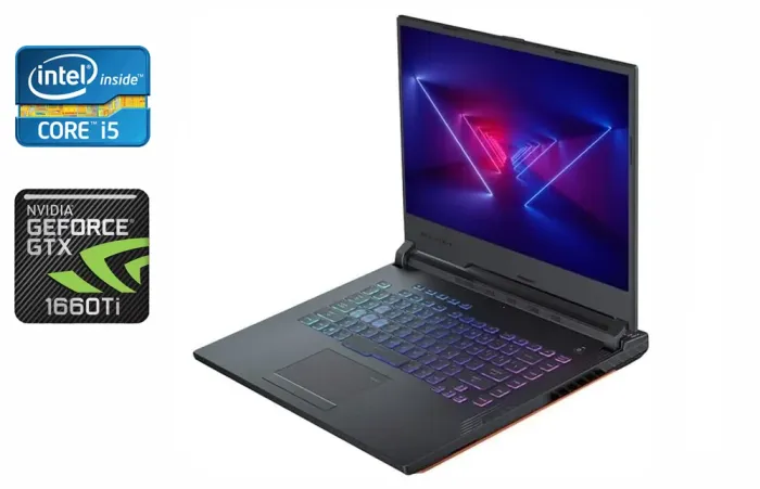 Ігровий ноутбук Asus ROG Strix GL531G / 15.6" (1920x1080) IPS / Intel Core i5-9300H (4 (8) ядра по 2.4 - 4.1 GHz) / 16 GB DDR4 / 512 GB SSD / nVidia GeForce GTX 1660 Ti, 6 GB GDDR6, 192-bit / HDMI / Windows 10 б/в - зображення 1