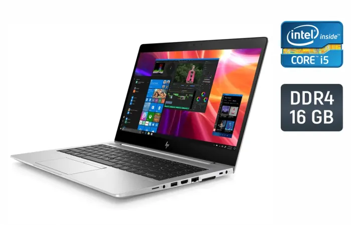 Ультрабук HP EliteBook 840 G5 / 14" (1920x1080) IPS / Intel Core i5-8350U (4 (8) ядра по 1.7 - 3.6 GHz) / 16 GB DDR4 / 512 GB SSD / Intel UHD Graphics 620 / TouchID / WebCam / Windows 10 б/в - зображення 1