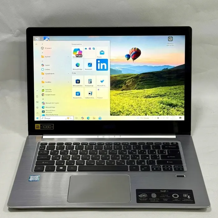 Ноутбук Б-клас Acer Swift SF314-52-51H8 / 14" (1920x1080) IPS / Intel Core i5-7200U (2 (4) ядра по 2.5 - 3.1 GHz) / 8 GB DDR4 / 128 GB SSD M.2 / Intel HD Graphics 620 / WebCam б/в - зображення 2