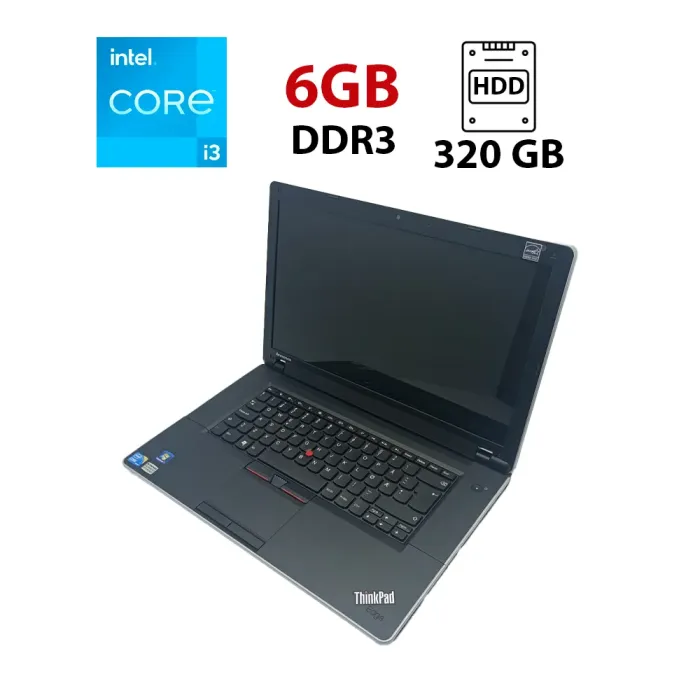 Ноутбук Lenovo ThinkPad Edge 15 / 15.6" (1366x768) TN / Intel Core i3-380M (2(4) ядра по 2.53 GHz) / 6 GB DDR3 / 320 GB HDD / Intel HD Graphics / WebCam б/в - зображення 1