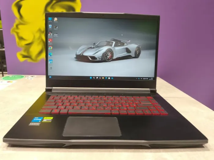 Ігровий ноутбук MSI GF63 Thin 12VE-283NEU / 15.6" (1920x1080) IPS / Intel Core i5-12450H (8 (12) ядер по 3.3 - 4.4 GHz) / 16 GB DDR4 / 512 GB SSD / nVidia GeForce RTX 4050, 6 GB GDDR6, 96-bit / WebCam б/в - зображення 2