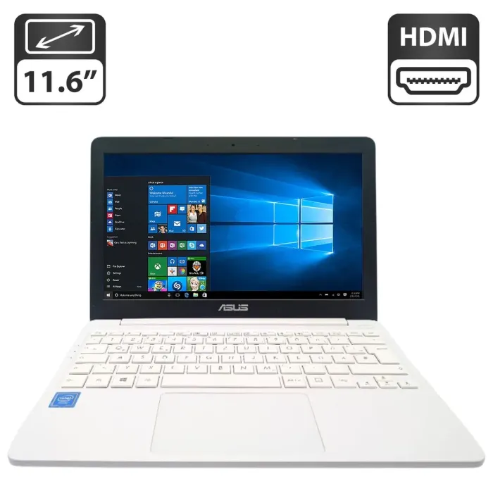 Нетбук Asus X207N / 11.6" (1366x768) TN / Intel Celeron N3350 (2 ядра по 1.1 - 2.4 GHz) / 2 GB DDR3 / 30 GB SSD / Intel HD Graphics 500 / WebCam б/в - зображення 1