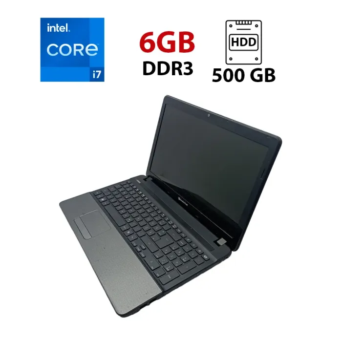 Ноутбук Acer Pakard TS11 / 15.6" (1366x768) TN / Intel Core i7-2630QM (4 (8) ядра по 2.0 - 2.9 GHz) / 6 GB DDR3 / 500 GB HDD / nVidia GeForce GT 630M, 1 GB GDDR3, 64-bit / WebCam б/в - зображення 1