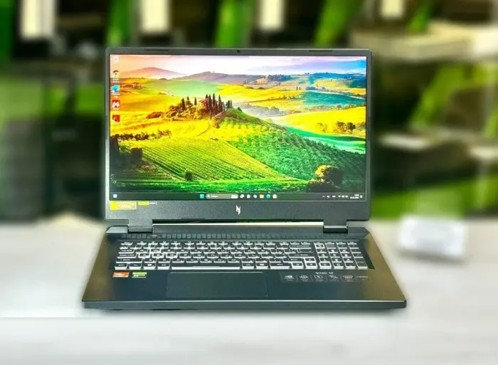 Ігровий ноутбук Acer Nitro 17 AN17-41 / 17.3" (2560x1440) IPS / AMD Ryzen 7 7840HS (8 (16) ядер по 3.8 - 5.1 GHz) / 16 GB DDR5 / 512 GB SSD M.2 / nVidia GeForce RTX 4060, 8 GB GDDR6, 128-bit / WebCam / Win 11 Home б/в - зображення 2