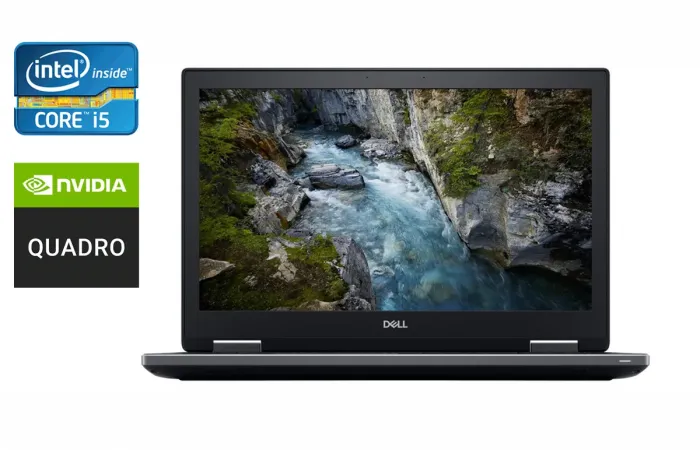 Мобільна робоча станція Dell Precision 7740 / 17.3" (1920x1080) IPS / Intel Core i5-9400H (4 (8) ядра по 2.5 - 4.3 GHz) / 32 GB DDR4 / 480 GB SSD / nVidia Quadro RTX 3000, 6 GB GDDR6, 192-bit / TouchID / Windows 10 б/в - зображення 1