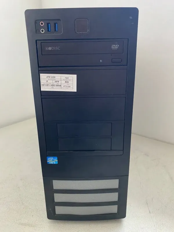 Комп'ютер NoName Tower / Intel Core i5-3470 (4 ядра по 3.2 - 3.6 GHz) / 8 GB DDR3 / 128 GB SSD + 500 GB HDD / nVidia GeForce GT 710, 2 GB GDDR3, 64-bit / DVD-ROM / HDMI б/в - зображення 2