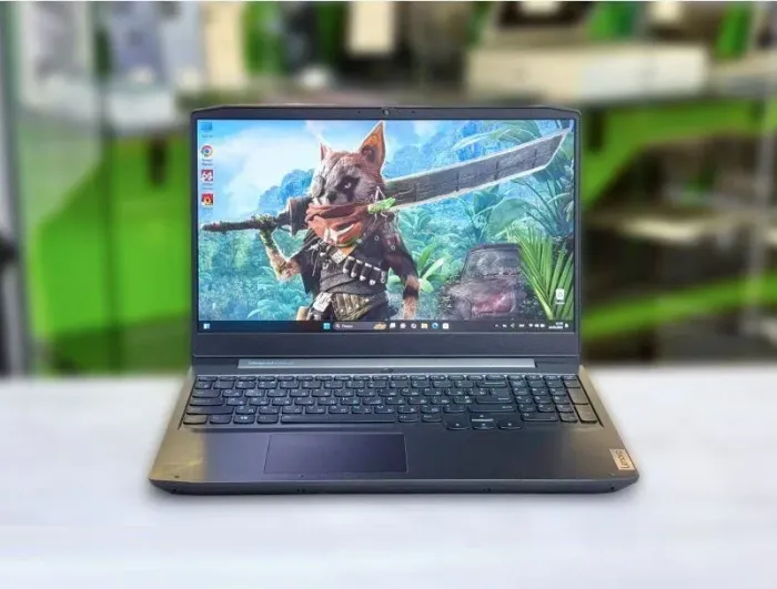 Ігровий ноутбук Lenovo Ideapad Gaming 3 15ARH05 / 15.6" (1920x1080) IPS / AMD Ryzen 5 4600H (6 (12) ядер по 3.0 - 4.0 GHz) / 16 GB DDR4 / 256 GB SSD M.2 + 1000 GB HDD / nVidia GeForce GTX 1650 Ti, 4GB GDDR6, 128-bit / WebCam / Win 11 б/в - зображення 2
