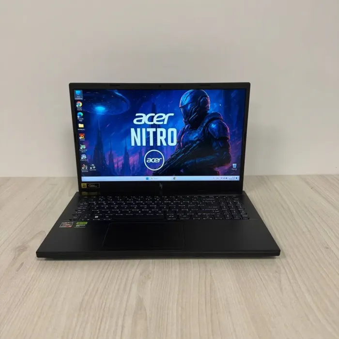 Ігровий ноутбук Acer Nitro V15 ANV15-41 / 15.6" (1920x1080) IPS / AMD Ryzen 7 7735HS (8 (16) ядер по 3.2 - 4.75 GHz) / 16 GB DDR5 / 1000 GB SSD NVMe / nVidia GeForce RTX 4060, 8 GB GDDR6, 128-bit / WebCam б/в - зображення 2