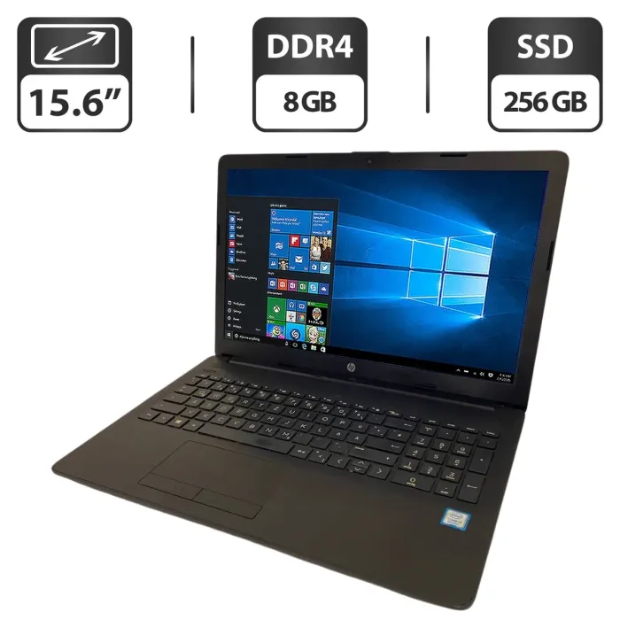 Ноутбук Б-клас НР 15 da1xxx / 15.6" (1366x768) TN / Intel Core i5-8265U (4 (8) ядра по 1.6 - 3.9 GHz) / 8 GB DDR4 / 256 GB SSD / Intel UHD Graphics / WebCam б/в - зображення 1