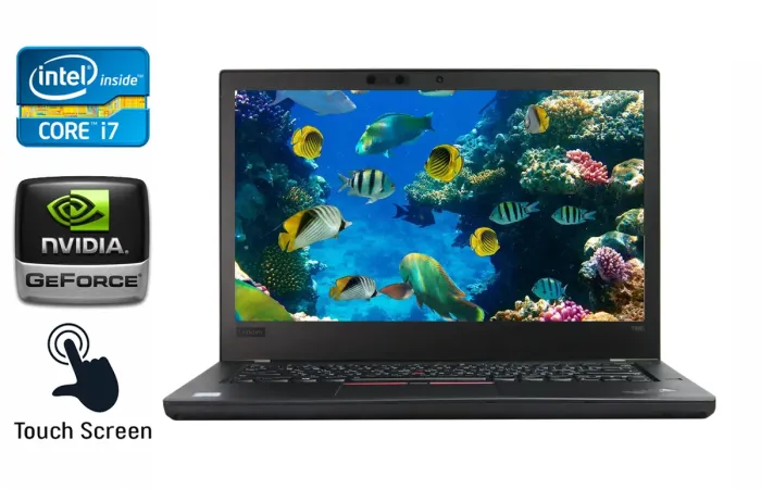 Ультрабук Lenovo ThinkPad T480 / 14" (2560x1440) IPS Touch / Intel Core i7-8650U (4 (8) ядра по 1.9 - 4.2 GHz) / 16 GB DDR4 / 512 GB SSD / nVidia GeForce MX150, 2 GB GDDR5, 64-bit / WebCam / Fingerprint / Windows 10 б/в - зображення 1