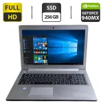 Ноутбук Lenovo IdeaPad 510-15ISK / 15.6" (1920x1080) IPS / Intel Core i5-6200U (2 (4) ядра по 2.3 - 2.8 GHz) / 12 GB DDR4 / 256 GB SSD / nVidia GeForce 940MX, 4 GB GDDR5, 64-bit / WebCam / DVD-ROM б/в